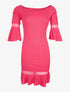 Robe manches à transparence - fushia - 3