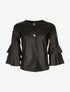 Veste manches volantées - noir - 3