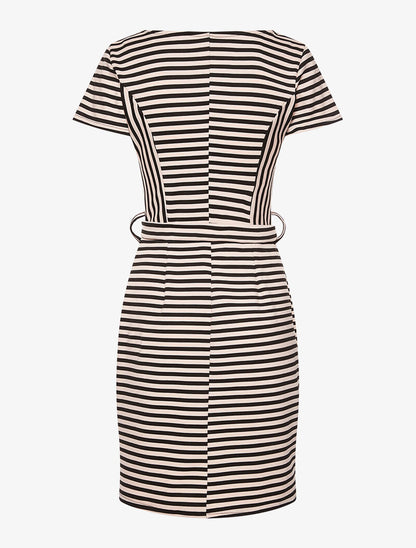 Robe marinière boutonnée - rose - 2