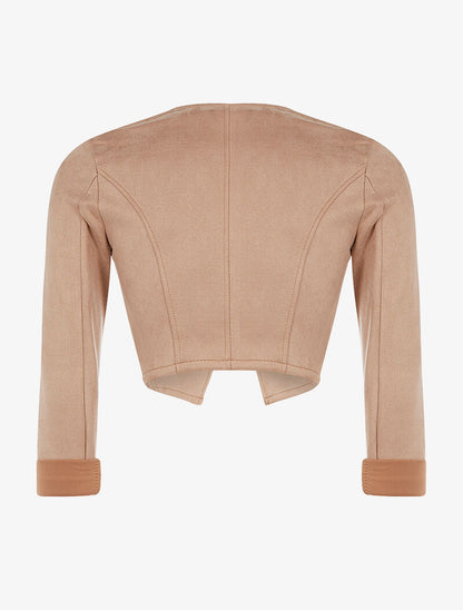 Perfecto daim style boléro - beige - 2