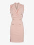 Robe bandes sur les côtés - rose - 3