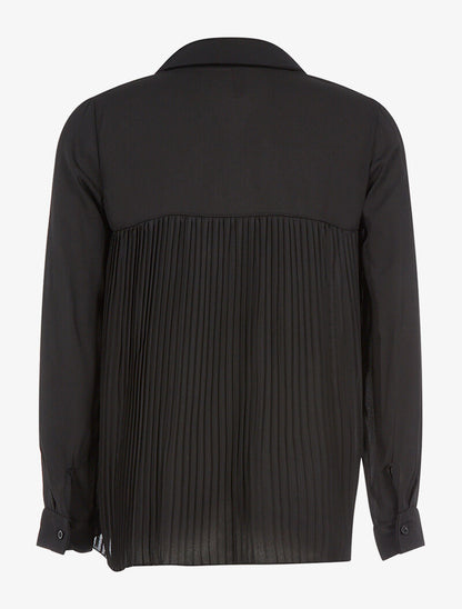 Blouse dos plissé - noir - 2