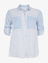 Chemise légère à rayures - bleu - 1