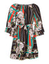 Robe volantée imprimée - noir - 3