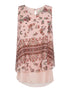 Débardeur imprimé doublure voile - rose - 1