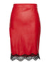 Jupe en simili bas dentelle - rouge - 3