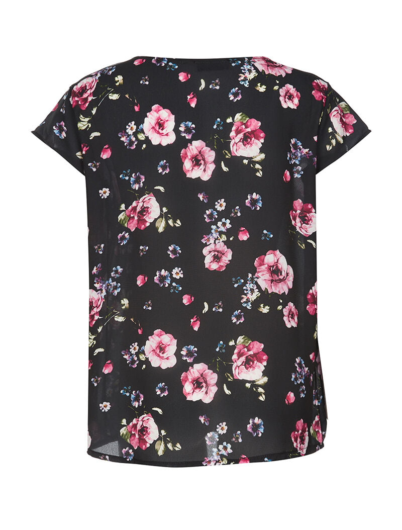 Top basic imprimé - noir - 2
