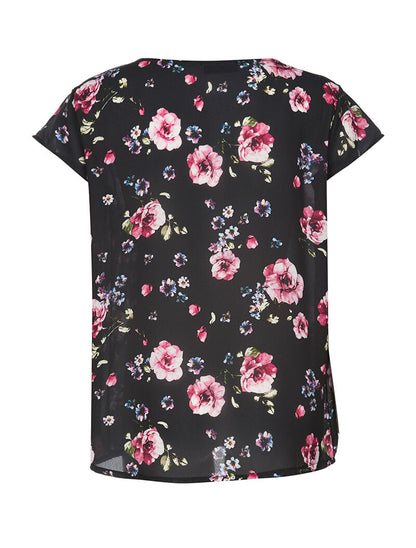 Top basic imprimé - noir - 2