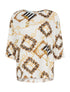 Top ample imprimé dos boutonné - blanc - 3