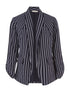 Blazer à lignes - marine - 1