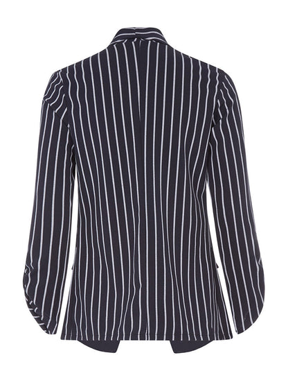 Blazer à lignes - marine - 2