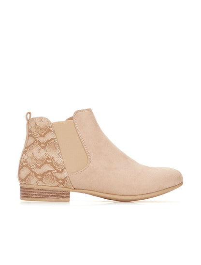 Boots dos imprimé reptile - beige - 2