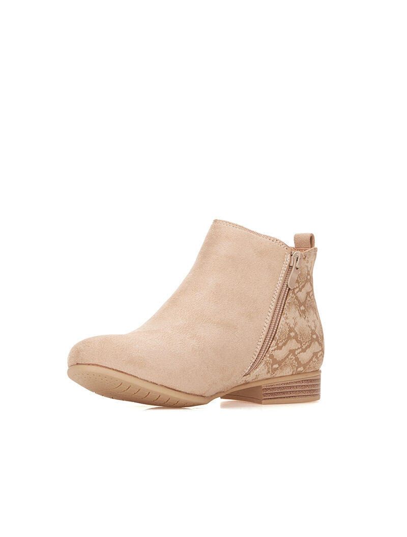 Boots dos imprimé reptile - beige - 4