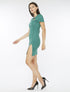 Robe velours à picots - vert - 1