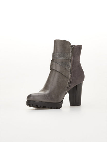 Boots dos suédine - gris foncé - 3