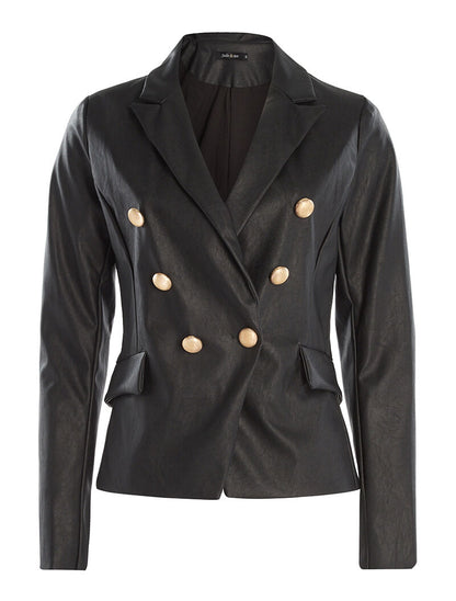 blazer rock en simili - noir - 8
