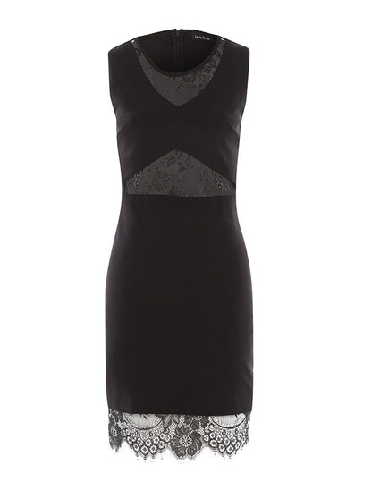 Robe poitrine à empiècement croisé - noir - 4