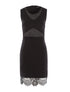 Robe poitrine à empiècement croisé - noir - 4