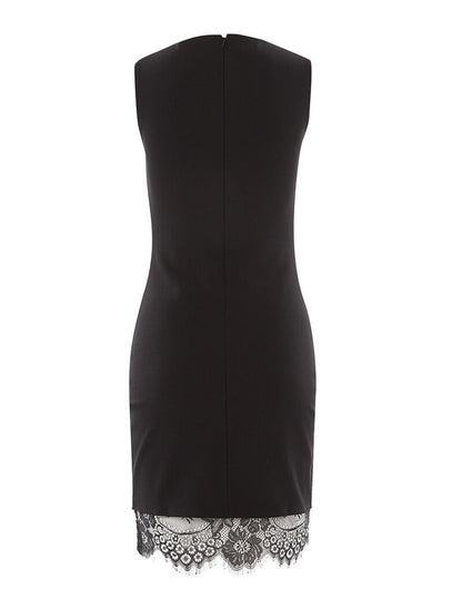 Robe poitrine à empiècement croisé - noir - 3