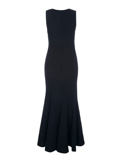 Robe longue buste dentelle - noir - 2
