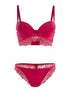 Ensemble SG et culotte  à bord dentelle - fushia - 3