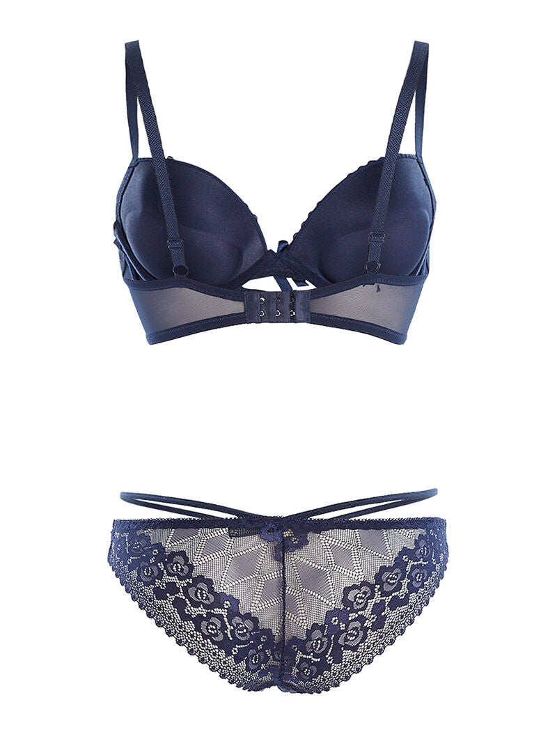 Ensemble SG et culotte lace out - marine - 2