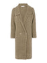 Gilet style manteau long - taupe - 1