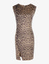 Robe imprimée bas zippé - leopard - 1