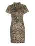 Robe imprimée col cheminé - leopard - 6
