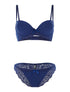 Ensemble SG et culotte à bord dentelle - bleu - 3