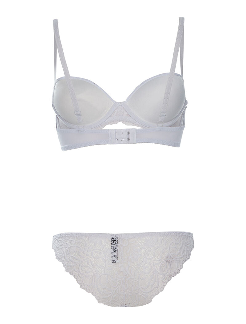 Ensemble SG et culotte à bord dentelle - blanc - 2