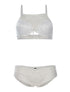 Ensemble SG effet brassière et culotte bord dentellé - blanc - 1