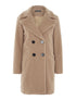Manteau aspect laine bouclette - camel - 3