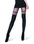 Collants effet jarretelle - noir - 1