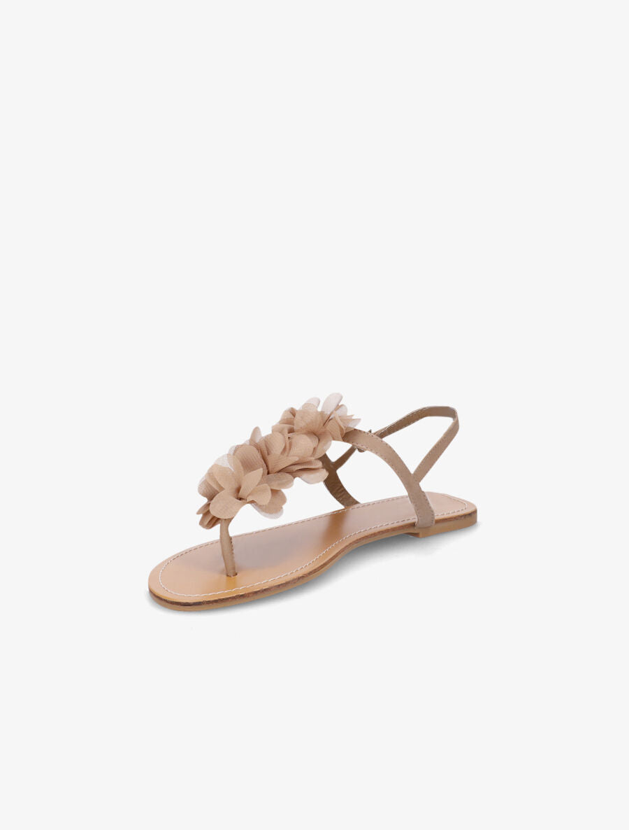 Tongs fleuries beige - Beige - 3
