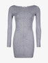 Robe-pull motifs en oeillets - Gris - 1