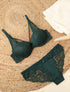 Ensemble à bords dentelle et lace out - Vert bouteille - 4