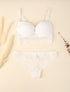 Ensemble emboitant à bord dentelle - Blanc - 4