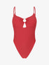 Maillot de bain une pièce échancré - Bois de rose - 5