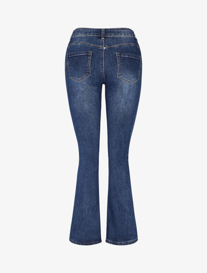 Jean push up coupe flare - Bleu - 2