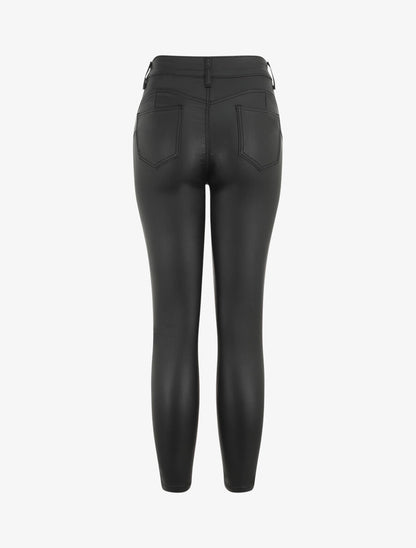 Jean skinny ciré push-up - Noir - 2