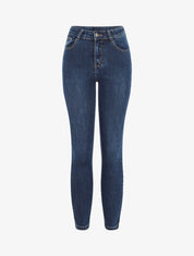 Jean skinny taille haute - Bleu - 1