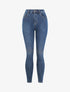 Jean push up à strass coupe skinny - Bleu - 4