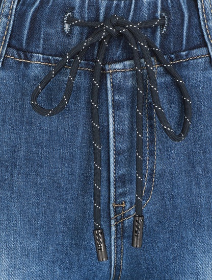 Jegging à ourlet - Bleu - 3
