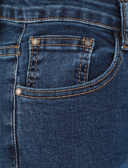 Jean skinny grande taille - Bleu - 3