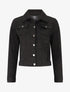 Veste en jean droite - Noir - 1
