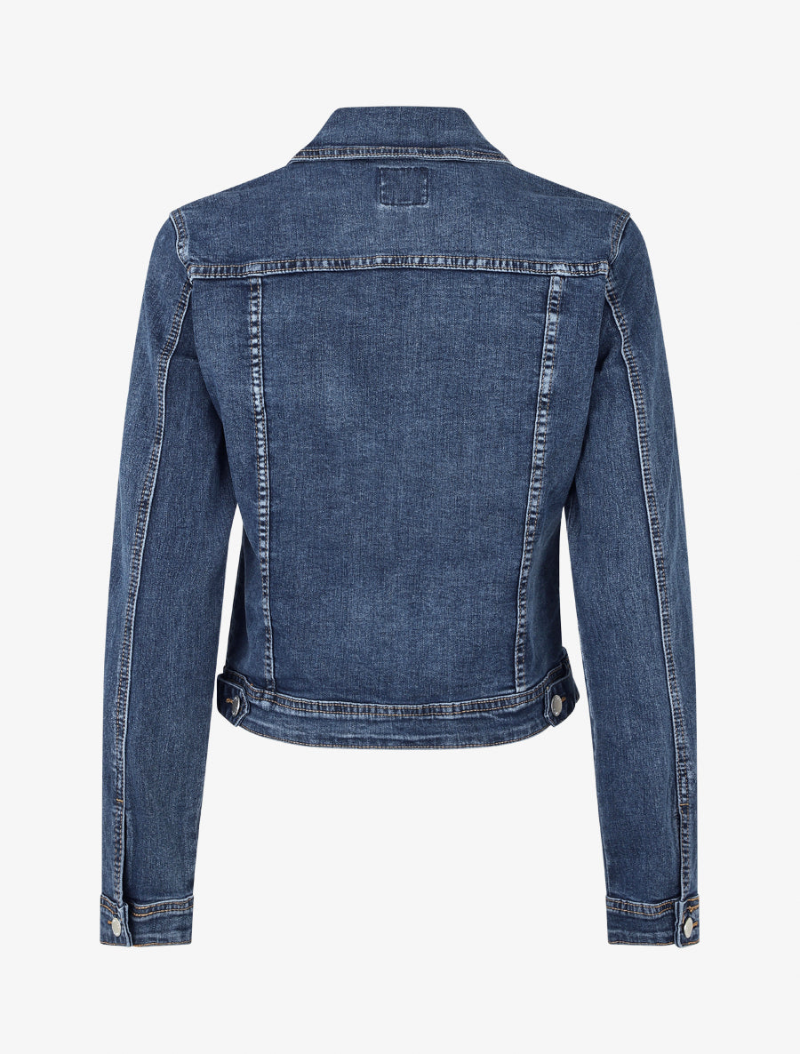 Gerade Jeansjacke - Blau