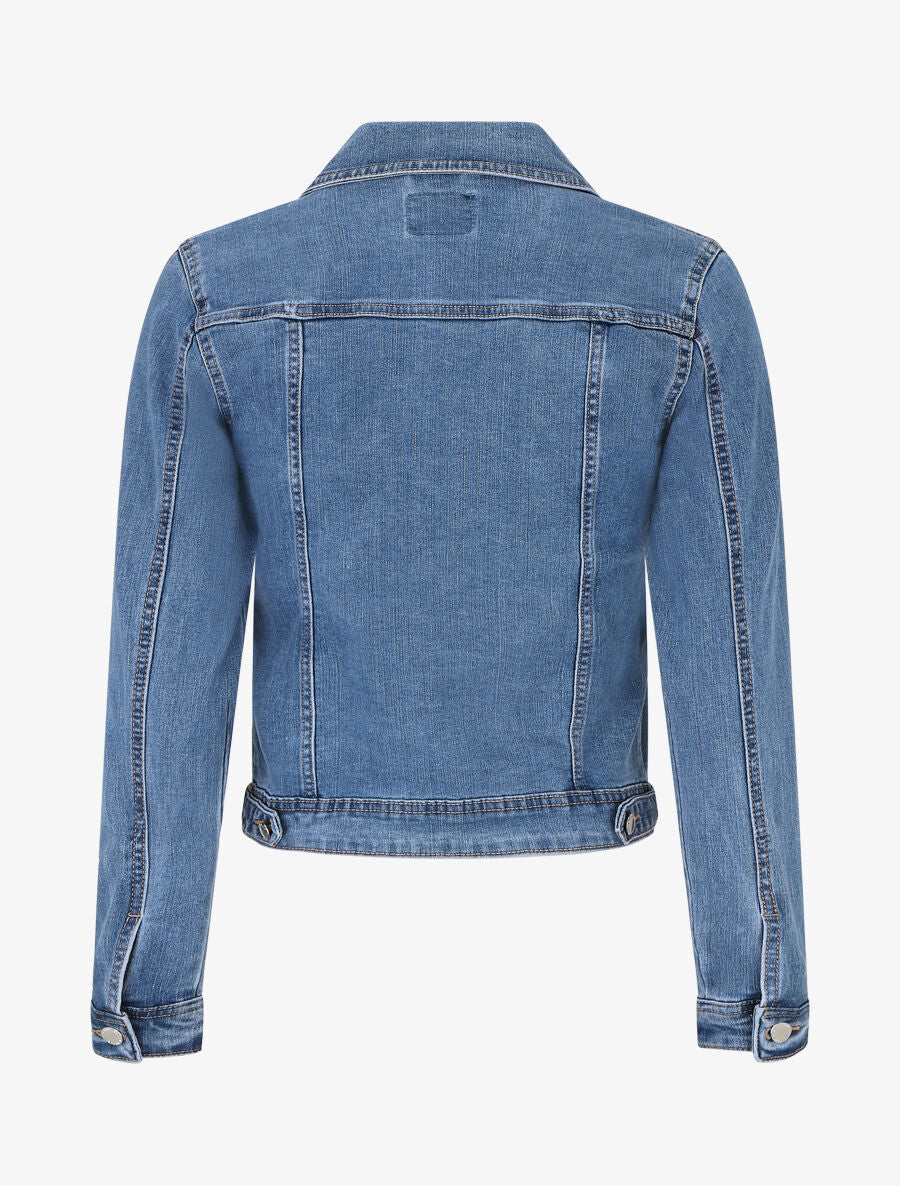 Veste en jean coupe droite - Bleu - 2