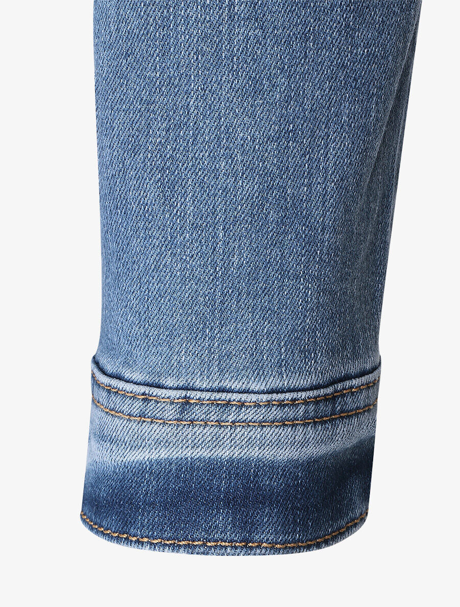 Veste en jean coupe droite - Bleu - 3