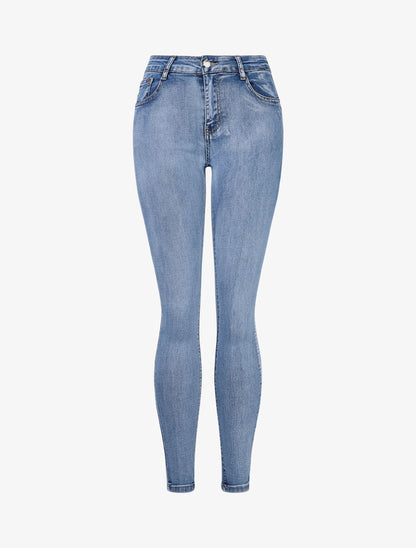 Jean push up coupe skinny - Bleu - 1